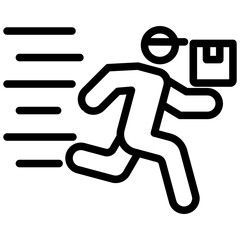 Express Courier Outline Icon