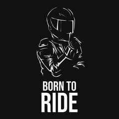 Rider. born to ride vector
