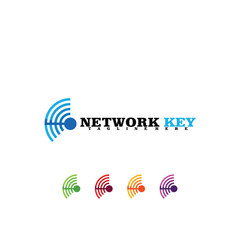 Network key logo vector design