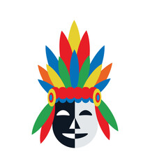 Obraz premium pasto narino carnival white and black mask