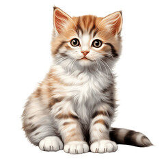 Obraz premium So lovely and cute cat. Isolated graphic material. Generative AI