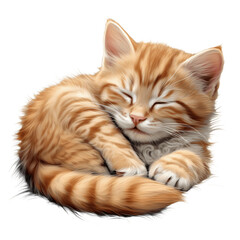 So lovely and cute cat. Isolated graphic material. Generative AI