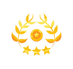 star medal and leaf