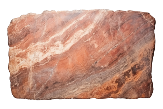Marble slab isolated on transparent background