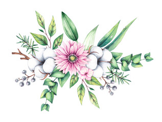 Compositions with flowers for cards, invitations, patterns