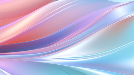 Smooth Metallic Chrome Liquid Backdrop Colorful Iridescent Shiny, Generative AI