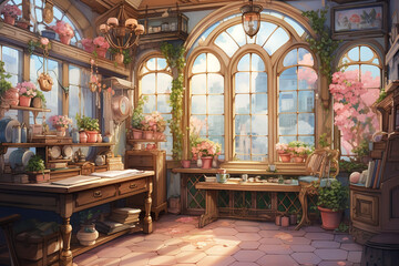 Obraz premium パステル調の綺麗な部屋