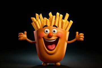 French fries cartoon character