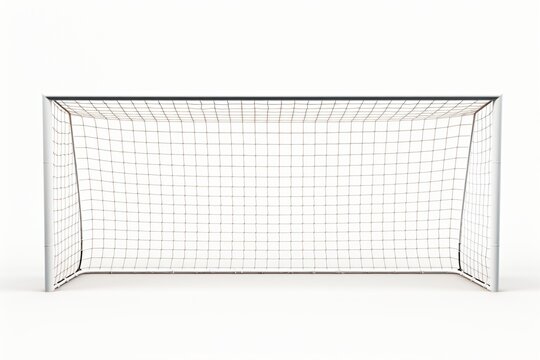 A football goalpost isolated on a white background