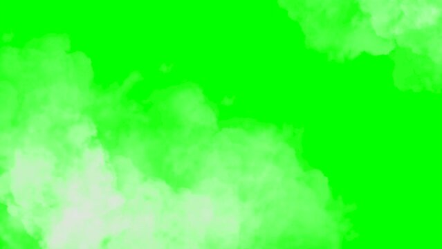 Animated Clouds Moving Fast on Green Screen