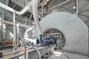 Fuel burning device of tubular rotary furnace at calx plant