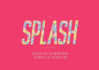 Vector of stylized modern font and alphabet