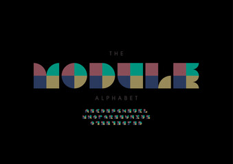 Fototapeta premium Vector of stylized modern font and alphabet