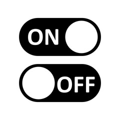  Off, on, toggle icon. flat trendy style illustration on white background..eps