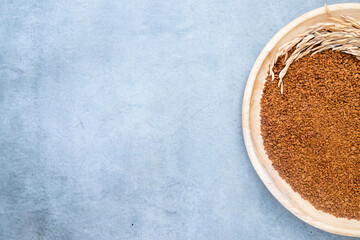 coffee bean and paddy on background