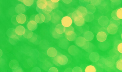 Green bokeh background with copy space for text or image, Usable for banner, poster, cover, Ad, events, party, sale, celebrations, and various design works