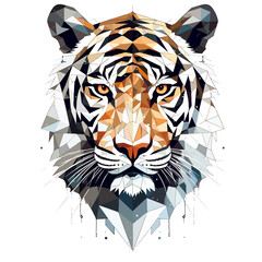 Simple Design of Silhouette of a tiger head vector illustration 