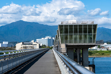 神奈川県　相模川大堰の風景