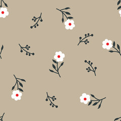 Obraz premium seamless small flower design on background