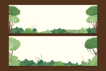 Green Forest Tree Vector Illustration