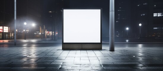 Urban backdrop with blank digital signage for your advertising or branding With copyspace for text
