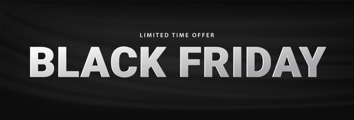 Black Friday sale banner template. Black friday typography text design. Promotion and sale background. Vector illustration