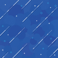 背景素材 青色 紺色 ドットとストライプパターンのバックグラウンド ポップ ビジネス