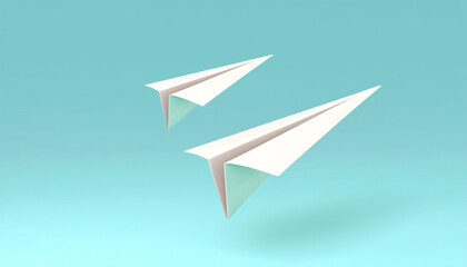 paper airplane flying