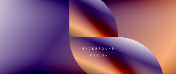 Circles and round shapes with gradients. Minimal abstract background, round geometric shapes, clean and structured design