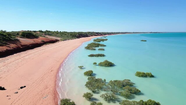 Aerial view of a beach