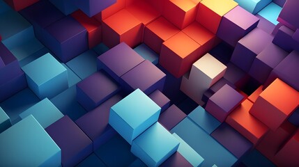 Abstract Background with Cubes