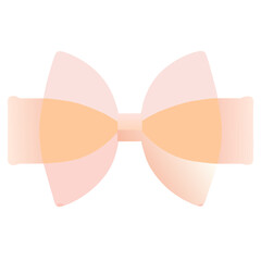 Obraz premium Gaphical decorative bows Vector Pastel Gold Pink gift bow style isolated on white background. drawing decorative bow elements vector illustration