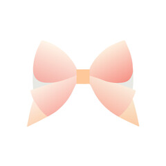 Gaphical decorative bows Vector Pastel Gold Pink gift bow  style isolated on white background. drawing decorative bow elements vector illustration