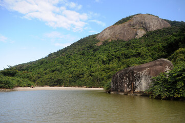 Dois Rios Beach, located on Ilha Grande in the state of Rio de Janeiro.