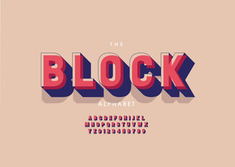 Vector of stylized modern font and alphabet