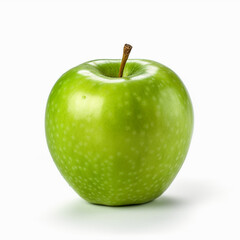 Green apple fruit on white background