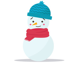 雪だるま。可愛い。冬。ベクターイラスト