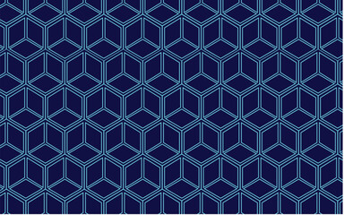 Fototapeta premium Abstract neon hexagonal seamless pattern wallpaper