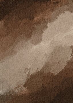 Abstract brown color dry bursh on paper for decoration on rustic style, coffee cafe and crafted concept.