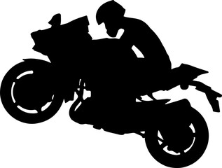 freestyle super bike silhouette illustration
