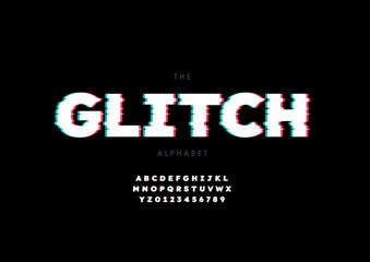 Vector of stylized modern font and alphabet