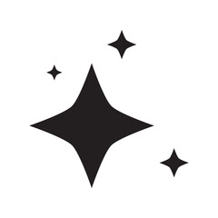 Retro futuristic sparkle icons collection. Set of star shapes. Abstract cool shine effect sign vector design. Templates for design, posters, projects, banners, logo, and business cards