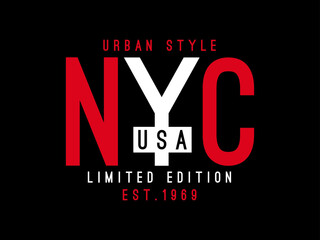 Vector nyc stylish t-shirt and apparel trendy design .