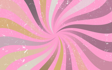 Iridescent spiral pink abstract grunge background. Pink concentrated line background image. Sunburst background.