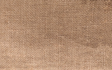 Seamless brown rough sack texture. Burlap or sacking texture for the background close up. Vector illustration.