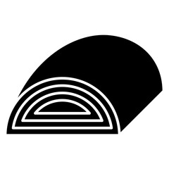 illustration of swiss roll cake