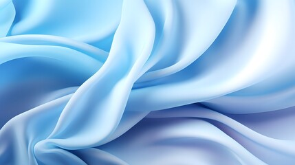Abstract background with texture of blue cream, water or silk surface. Soft satin fabric with wavy creases. Cosmetic gel, skincare mask surface,