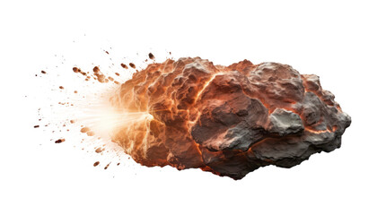 meteor isolated on transparent background cutout