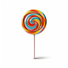 Lollipop candy on white background