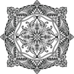 Elegant cannabis mandala leaf flourish monochrome vector illustrations for your work logo, merchandise t-shirt, stickers and label designs, poster, greeting cards advertising business company or brand